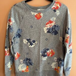 Old Navy Floral Gray Sweatshirt